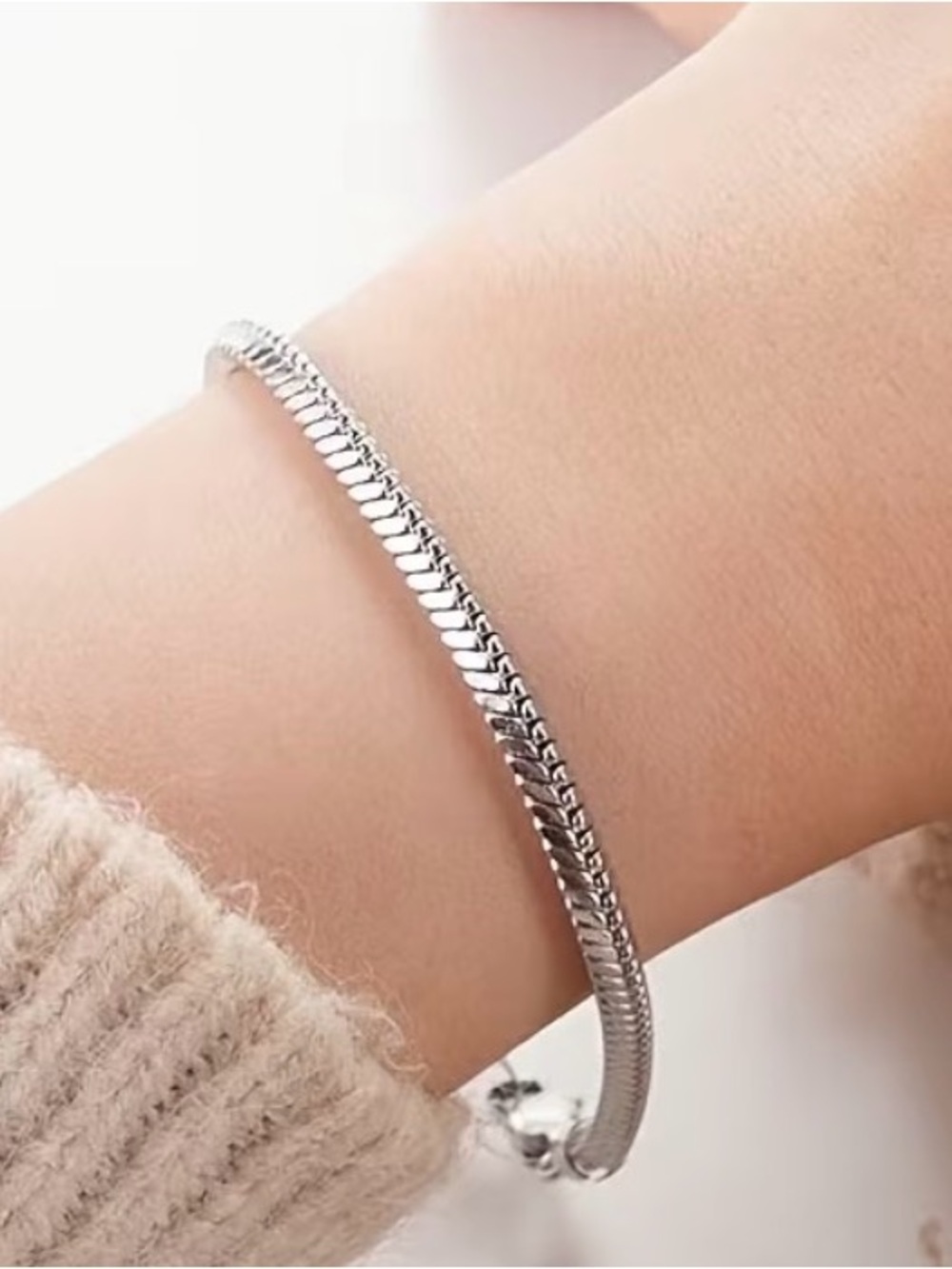 Sterling Silver 925 Snake Chain Bracelet ~New~